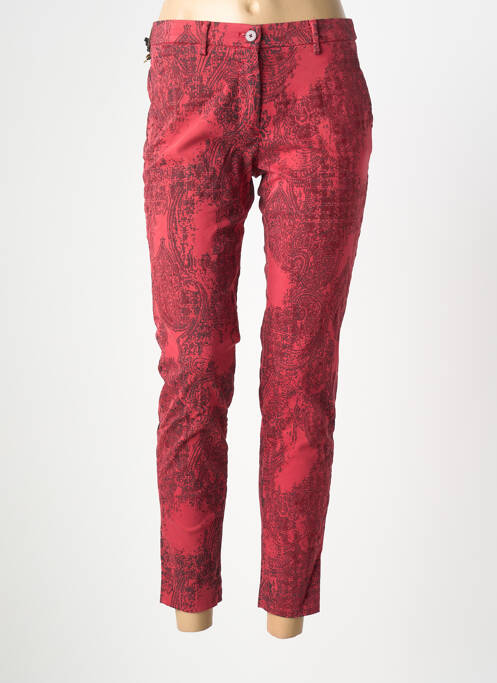 Pantalon chino tissage popeline taille normale rouge MASON'S femme