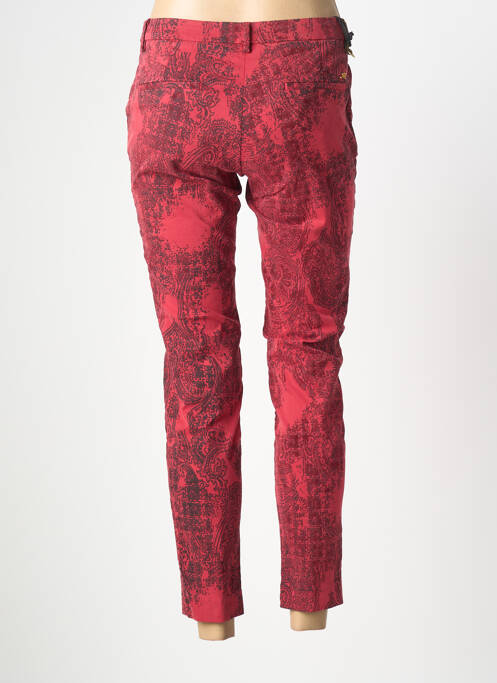 Pantalon chino tissage popeline taille normale rouge MASON'S femme