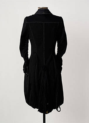 Robe mi-longue manches longues manches longues noir HIGH femme