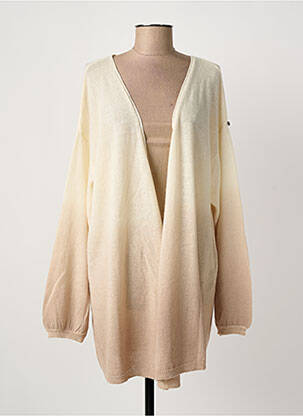 Gilet manches longues col v beige A.POIL femme