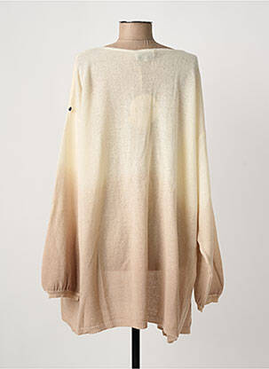 Gilet manches longues col v beige A.POIL femme
