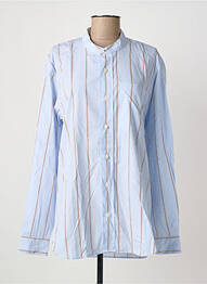 Chemisier coupe droite manches longues bleu HICH USE femme