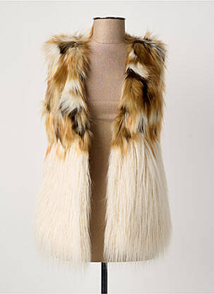 Gilet sans manche coupe droite beige MARC AUREL femme