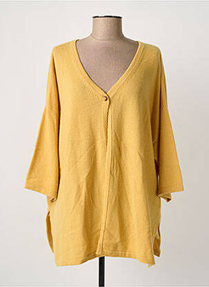 Gilet manches longues manches 3/4 jaune MAX & MOI femme