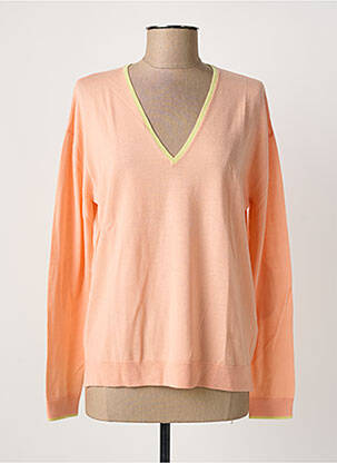 Pull coupe cintrée manches longues orange ALLUDE femme