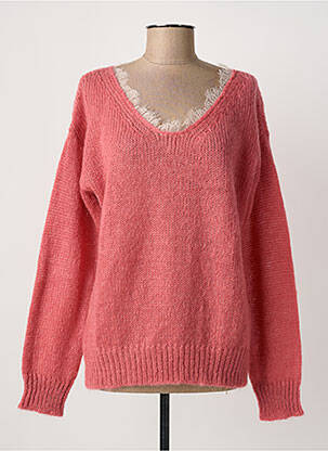 Pull coupe droite manches longues rose LIVIANA CONTI femme