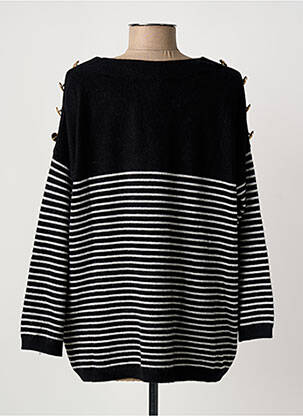 Pull coupe droite manches longues noir MAX & MOI femme