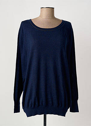 Pull coupe droite manches longues bleu MAX & MOI femme