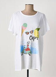 T-shirt coupe droite manches courtes blanc ALLUDE femme
