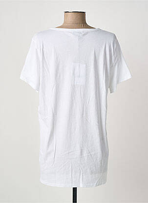 T-shirt sérigraphie floquée manches courtes blanc ALLUDE femme