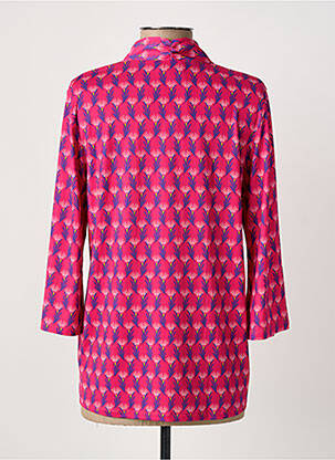 Blouse imprimé fantaisie manches 3/4 rose JUSTMINE femme