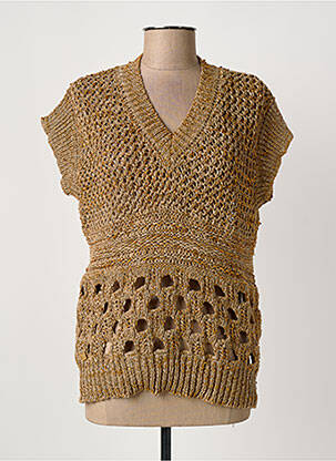 Top manches courtes manches courtes marron MANILA GRACE femme