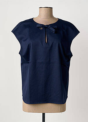 Top manches courtes manches courtes bleu KNOTT femme
