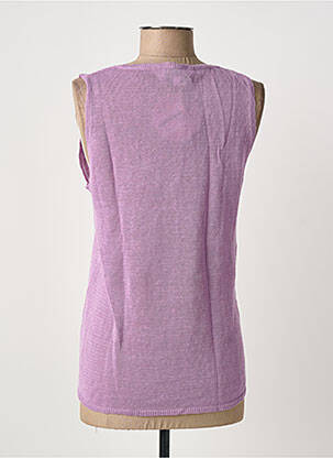 Pull coupe cintrée sans manche violet A.POIL femme