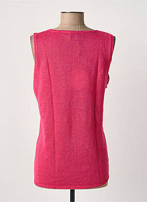 Pull coupe cintrée sans manche rose A.POIL femme