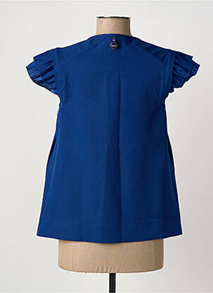 Top stretch manches courtes bleu HIGH femme