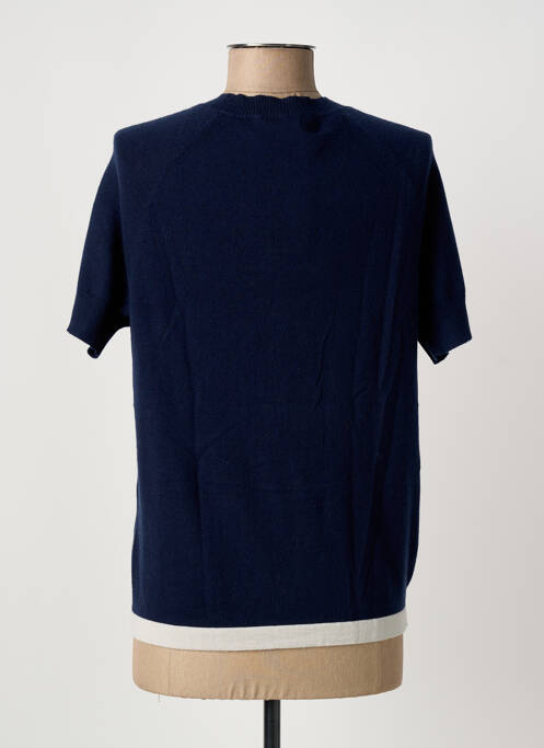 Gilet manches courtes bleu ALLUDE femme