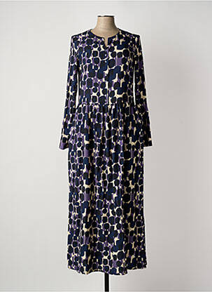 Robe longue manches longues manches longues violet ALESSIA  femme