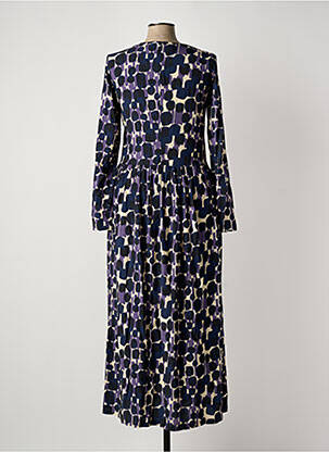 Robe longue manches longues manches longues violet ALESSIA  femme