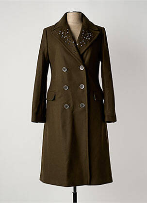 Manteau long coupe cintrée sans capuche marron MASON'S femme