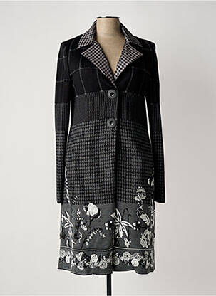 Veste casual col chemisier noir PIANURASTUDIO femme