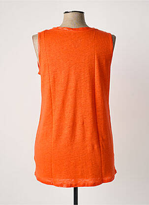 Débardeur col v sans manche orange MAYJUNE femme