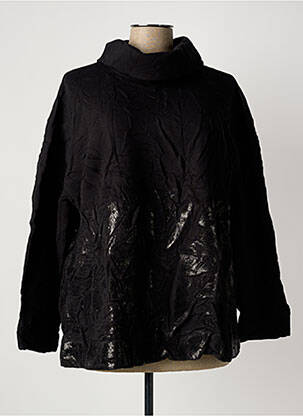 Pull coupe droite manches longues noir PIER ANTONIO GASPARI femme