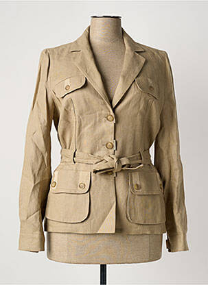 Veste casual col chemisier beige PATRICK GERARD femme