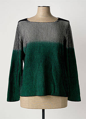 Pull coupe droite manches longues noir PIER ANTONIO GASPARI femme