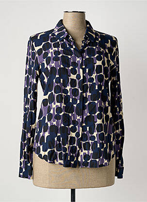 Chemisier coupe cintrée manches longues violet ALESSIA  femme