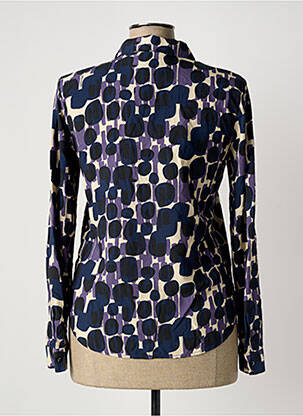 Chemisier coupe cintrée manches longues violet ALESSIA  femme