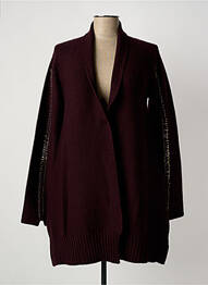 Gilet manches longues fermeture boutonnée sur le devant violet PIER ANTONIO GASPARI femme