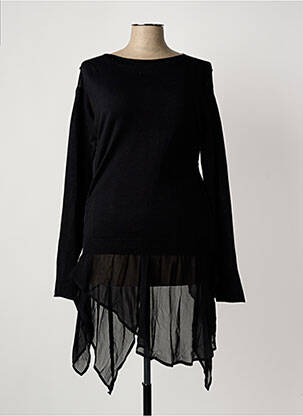 Pull coupe cintrée manches longues noir PIER ANTONIO GASPARI femme