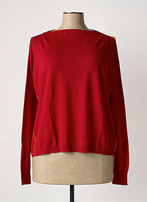 Pull coupe droite manches longues rouge LIVIANA CONTI femme