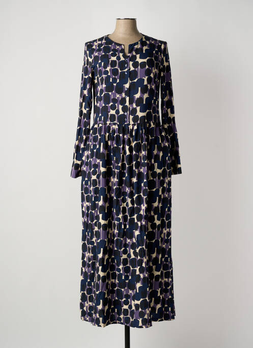 Robe longue manches longues manches longues violet ALESSIA  femme