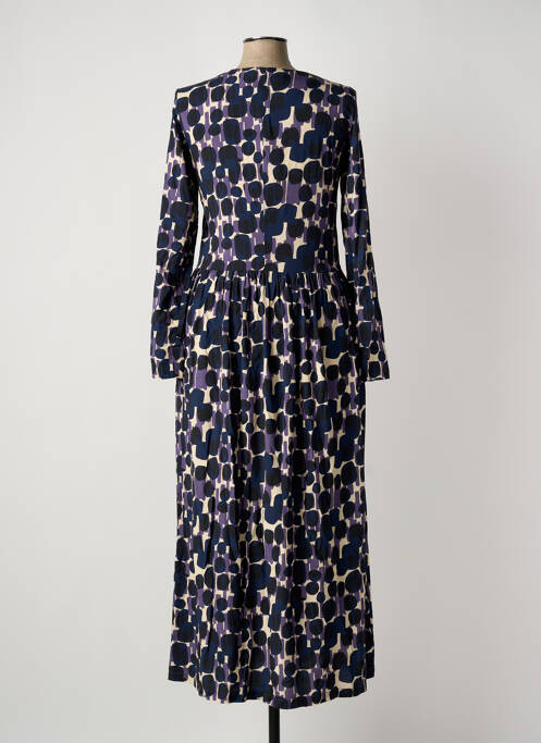 Robe longue manches longues manches longues violet ALESSIA  femme