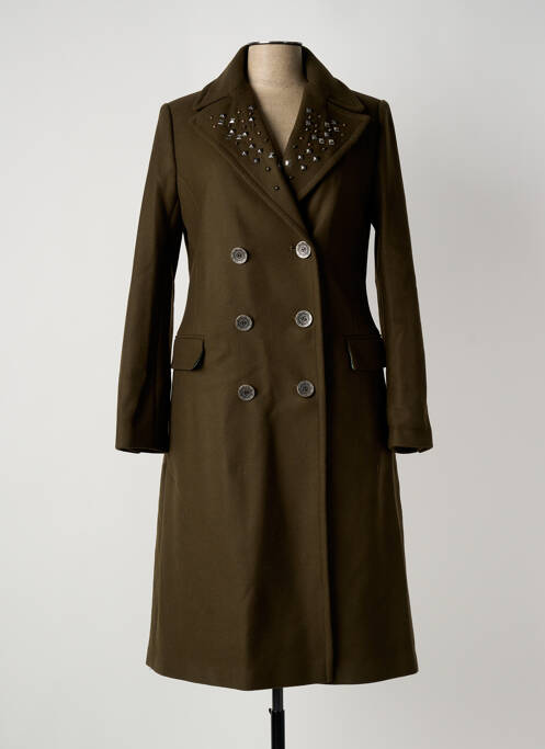 Manteau long coupe cintrée sans capuche marron MASON'S femme
