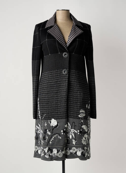 Veste casual col chemisier noir PIANURASTUDIO femme