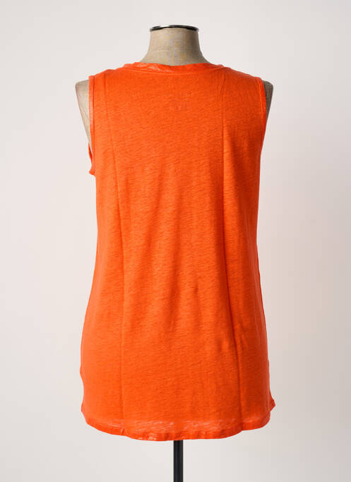 Débardeur coupe droite sans manche orange MAYJUNE femme