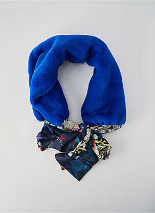 Echarpe fourrure synthétique bleu LEA CLEMENT femme