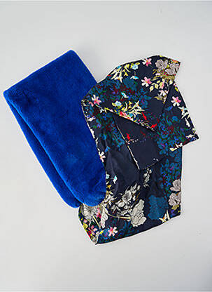 Echarpe fourrure synthétique bleu LEA CLEMENT femme