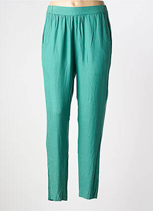 Pantalon slim taille élastique vert TERRE ROUGE femme