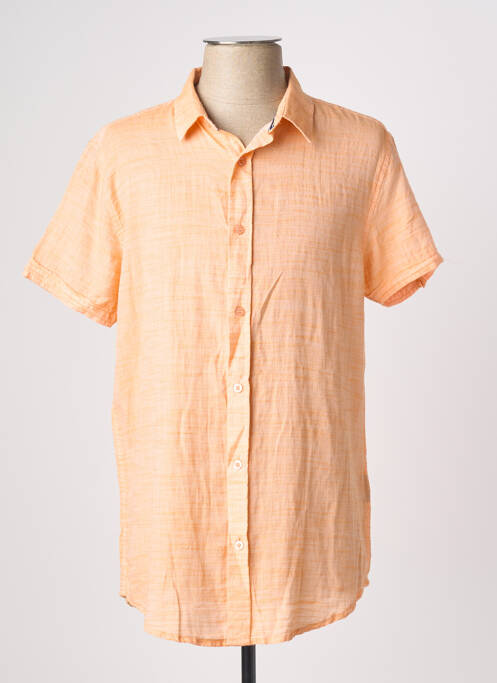 Chemise manches courtes imprimé fantaisie orange RITCHIE homme