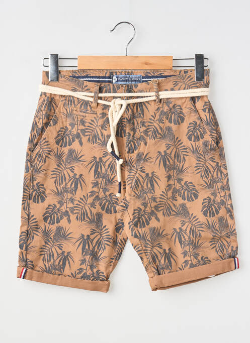 Bermuda coupe droite taille normale marron MAISON BLAGGIO homme