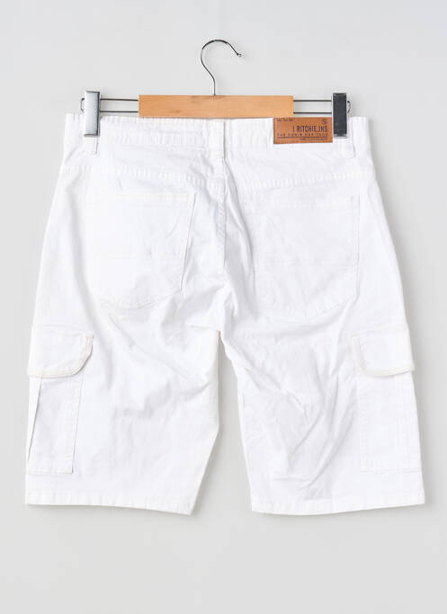 Bermuda coupe droite taille normale blanc RITCHIE homme