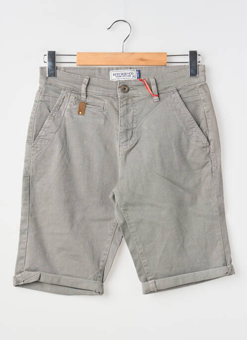 Bermuda coupe droite taille normale gris RITCHIE homme