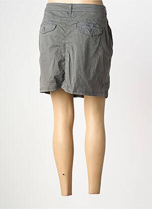 Jupe short fermeture zippée sous rabat boutonné gris DONA LISA femme
