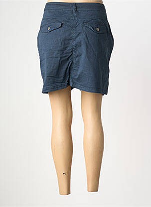 Jupe short fermeture zippée sous rabat boutonné bleu DONA LISA femme