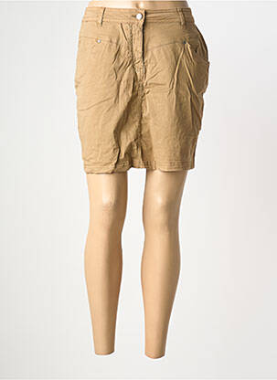 Jupe short poches beige DONA LISA femme