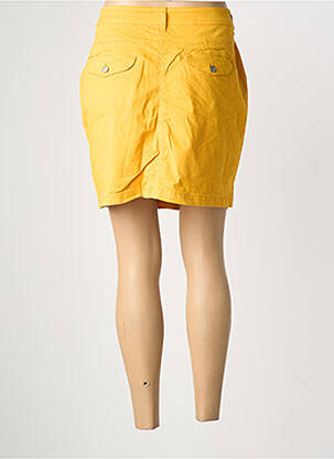 Jupe short fermeture zippée sous rabat boutonné jaune DONA LISA femme
